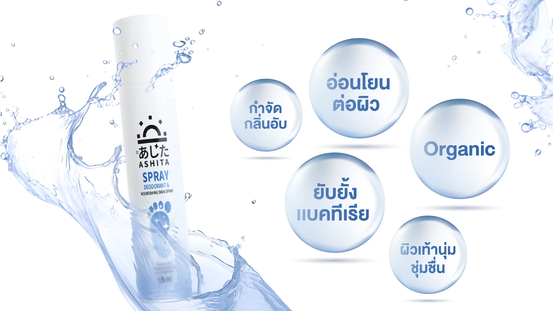 AshitaSpray banner ยับยั้งแบคทีเรีย
